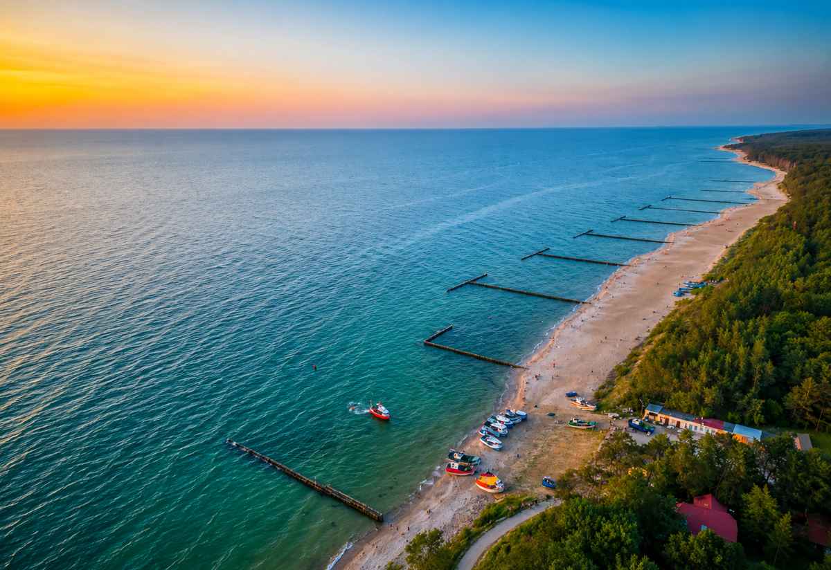 Baltic coast beach near Jarosławiec